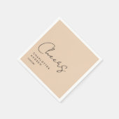 Prost! Elegante, minimale Handschrift Serviette (Ecke)