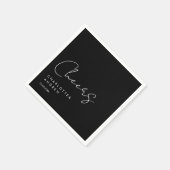 Prost! Elegante, minimale Handschrift Serviette (Ecke)