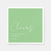 Prost! Elegante, minimale Handschrift Serviette (Vorderseite)
