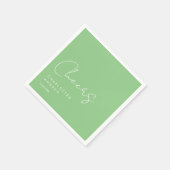 Prost! Elegante, minimale Handschrift Serviette (Ecke)