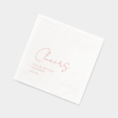 Prost! Elegante, minimale Handschrift Servietten Mit Folie (Links)