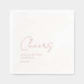 Prost! Elegante, minimale Handschrift Servietten Mit Folie (Vorderseite)