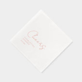 Prost! Elegante, minimale Handschrift Servietten Mit Folie (Rechts)