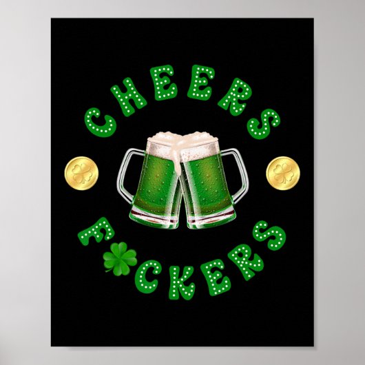 Prost Ers Lustiger St. Patricks Day Irisches Trink Poster (Vorne)