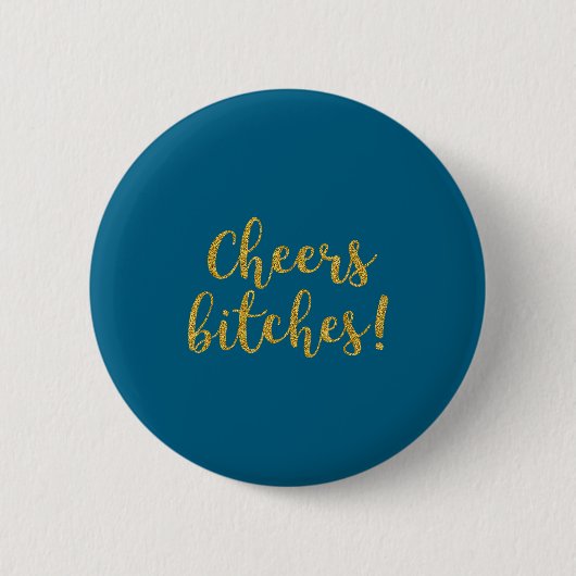 Prost Es Happy New Year Feier Silvester Button (Vorderseite)