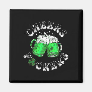 Prost Fckers St Patricks Day Lustiges Biertrinken  Magnet