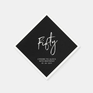Prost Fünfzig    Moderne Erwachsene 50. Geburtstag Serviette