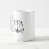Prost! Funny White Elephant Weihnachtsgeschenk Kaffeetasse (Vorderseite Links)