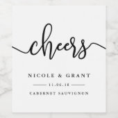 Prost | Gastgeschenk Hochzeit Weinetiketten Weinetikett (Einzelnes Label)