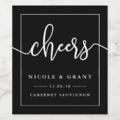 Prost | Gastgeschenk Hochzeit Weinetiketten Weinetikett (Einzelnes Label)