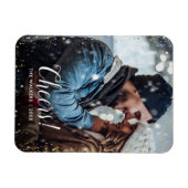 Prost | Glitz Imitats Glitzer Foto Overlay Magnet (Horizontal)