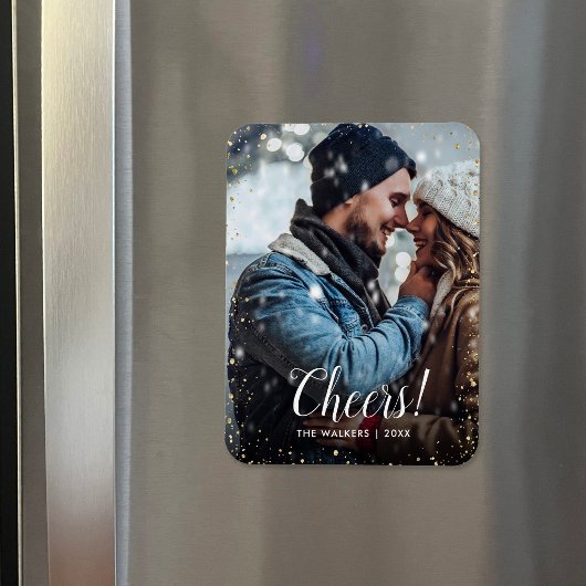 Prost | Glitz Imitats Glitzer Foto Overlay Magnet