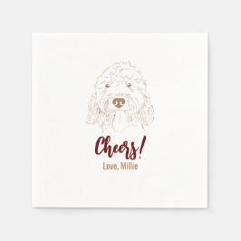 Prost! Golden Doodle Wedding Napkins Serviette