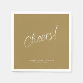 Prost! Goldmindestwert für jeden Occasion Cocktail Serviette (Vorderseite)