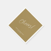 Prost! Goldmindestwert für jeden Occasion Cocktail Serviette (Ecke)