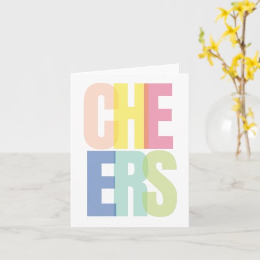 PROST | Große Feier Karte (Gelbe Blume)