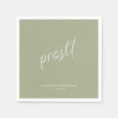 Prost! Größe Grün Minimal für jeden Anlass Cocktai Serviette (Vorderseite)