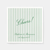 Prost grüne Hochzeit moderne Servietten (Vorderseite)