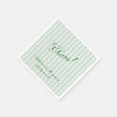 Prost grüne Hochzeit moderne Servietten (Ecke)
