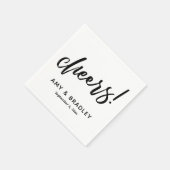 Prost Handschrift-Typografie Hochzeitsfeier Serviette (Ecke)