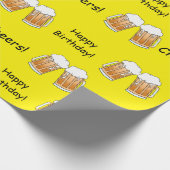 Prost! Happy Birthday Beer Wrapping Paper Geschenkpapier (Ecke)