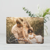 Prost! Happy New Year Foto Feiertagskarte (Stehend Vorderseite)