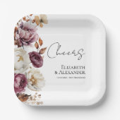 Prost | Herbsthochzeit in Burgund Pappteller (Vorderseite)