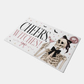 Prost Hexen Skelett Halloween Fußmatte (Schrägansicht)