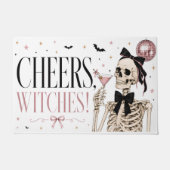 Prost Hexen Skelett Halloween Fußmatte (Vorderseite)