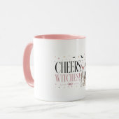 Prost Hexen Skelett Halloween Tasse (Vorderseite Links)