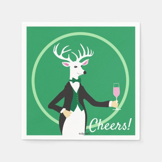 Prost Hirsche! Serviette (Vorderseite)