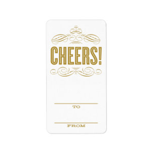 PROST!   HOLIDAY GIFT TAGS ADRESSAUFKLEBER