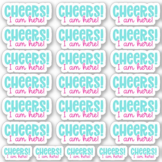 Prost! Ich bin hier! Vinyl Sticker (Vorderseite)