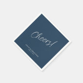 Prost! Indigo Blue Minimal für jeden Anlass Cockta Serviette (Ecke)