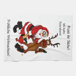 Prost it bags - Frohe Weihnachten! Deutscher Text Geschirrtuch