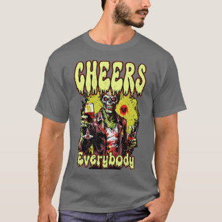 PROST JEDERMANN glückliche lustige Party Zombie Sc T-Shirt