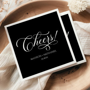 Prost! Klassische Minimalistische, elegante Script Serviette