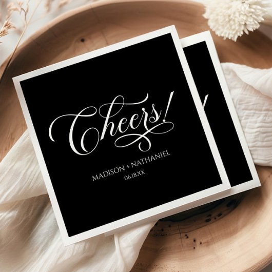 Prost! Klassische Minimalistische, elegante Script Serviette