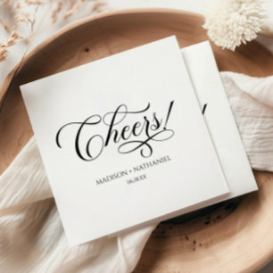 Prost! Klassische Minimalistische, elegante Script Serviette