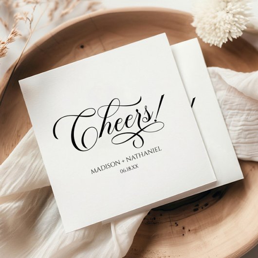 Prost! Klassische Minimalistische, elegante Script Serviette