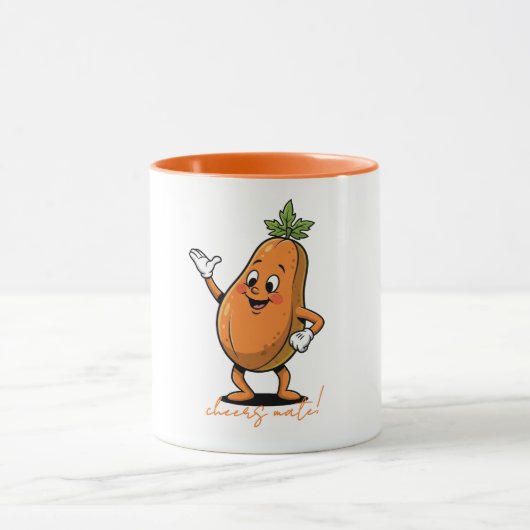 Prost Kumpel Glückliche Papaya Tasse (Zentrum)