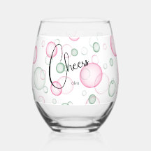 Prost | Lebhafter Spaß Rosa und Grüne Blasen