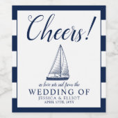 Prost! Liebe Sets Segel Weinetikett (Einzelnes Label)