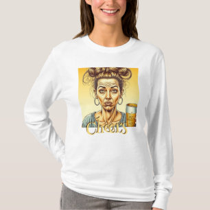 Prost   Lustige Dame hält Zapfbier T-Shirt