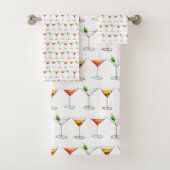Prost! Martini Manhattan Cosmo Cocktail Glass Badhandtuch Set (Insitu)