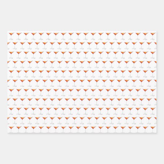 Prost! Martini Manhattan Cosmopolitan Cocktails Geschenkpapier Set (Vorderseite 3)