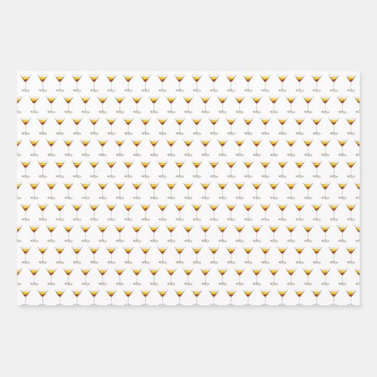 Prost! Martini Manhattan Cosmopolitan Cocktails Geschenkpapier Set (Vorderseite 2)