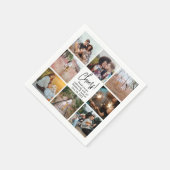 Prost! Moderne Script- und Foto Collage Wedding Serviette (Ecke)