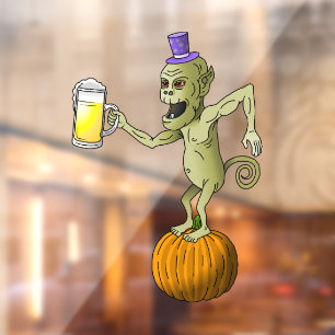 Prost Monster Halloween Fensteraufkleber