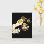 Prost Neujahr 2026 Gans mit Ballon Scheibe Karte (Gelbe Blume)